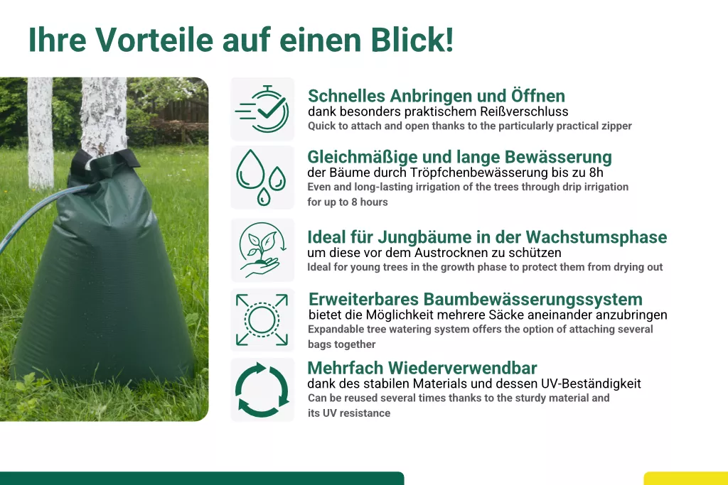 Baumbewässerungssack 100 Liter, mit Schloss Baumbewässerungssack 100 Liter, mit Schloss