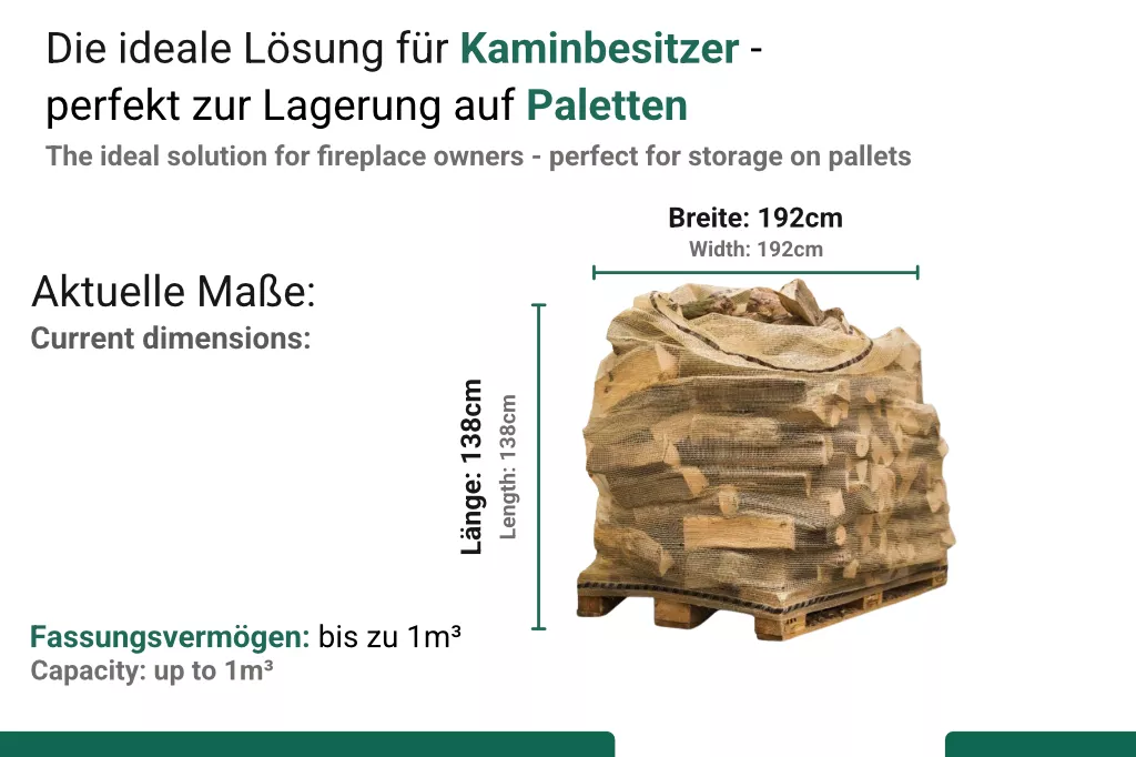 Holzsäcke / Raschelsäcke für Brennholz, beige, 138 x 192 cm Holzsäcke / Raschelsäcke für Brennholz, beige, 138 x 192 cm