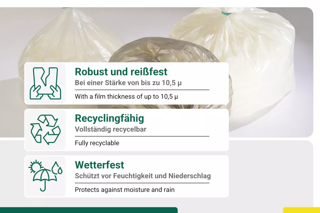 Müllbeutel, 30 Liter, weiß, 10,5 my, 500 x 600 mm, Premium Müllbeutel, 30 Liter, weiß, 10,5 my, 500 x 600 mm, Premium