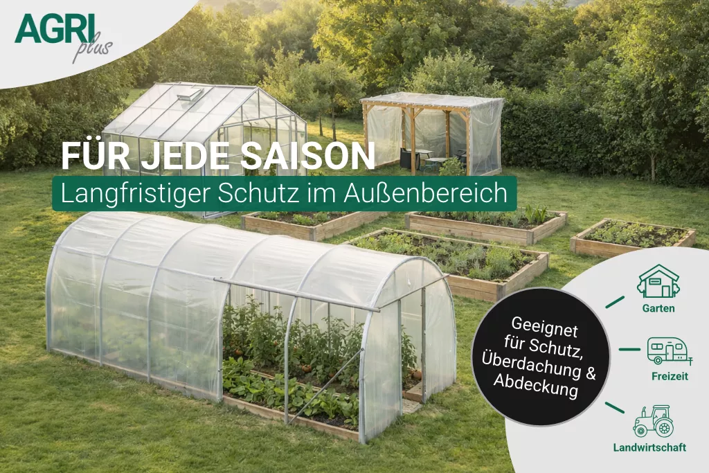 AGRIplus Gewächshausfolie UV5, 10 m breit, 200µ AGRIplus Gewächshausfolie UV5, 10 m breit, 200µ