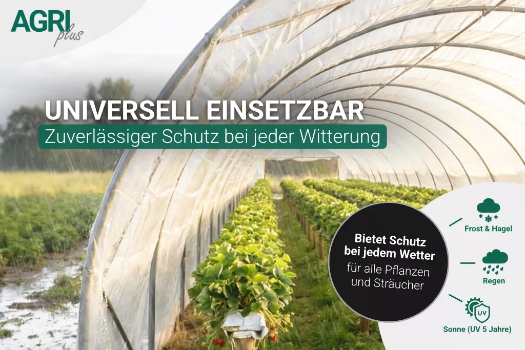 AGRIplus Gewächshausfolie UV5, 10 m breit, 200µ AGRIplus Gewächshausfolie UV5, 10 m breit, 200µ
