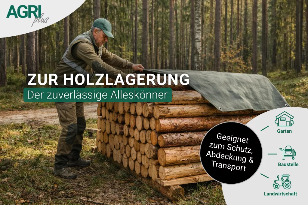 Holzabdeckplane mit Ösen 1,50 x 6 m, 210 g/m² Holzabdeckplane mit Ösen 1,50 x 6 m, 210 g/m²