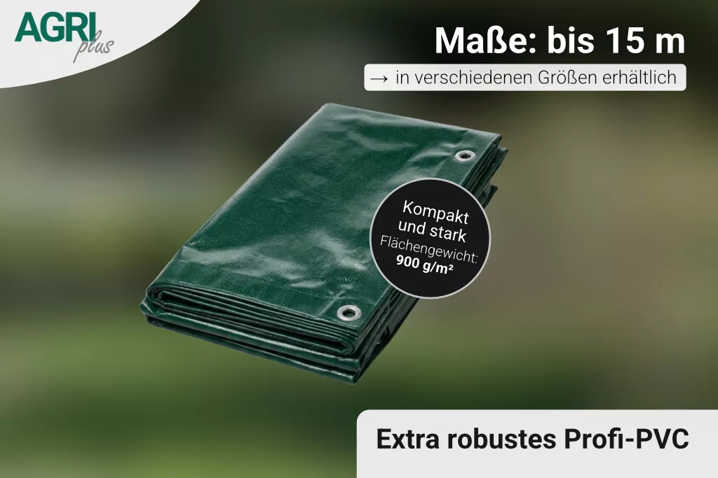 Holzabdeckplane mit Ösen 1,50 x 10 m, 900 g/m² Holzabdeckplane mit Ösen 1,50 x 10 m, 900 g/m²