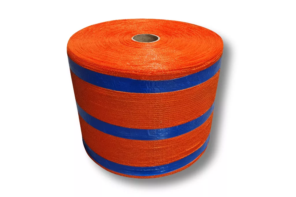 Gemüsesäcke 25 kg auf Rolle, orange / blau, 520 x 800 mm