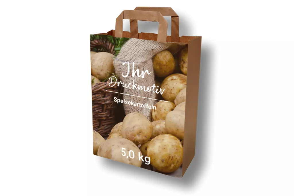 Papiertragetaschen 5 kg für Kartoffeln, bedruckt