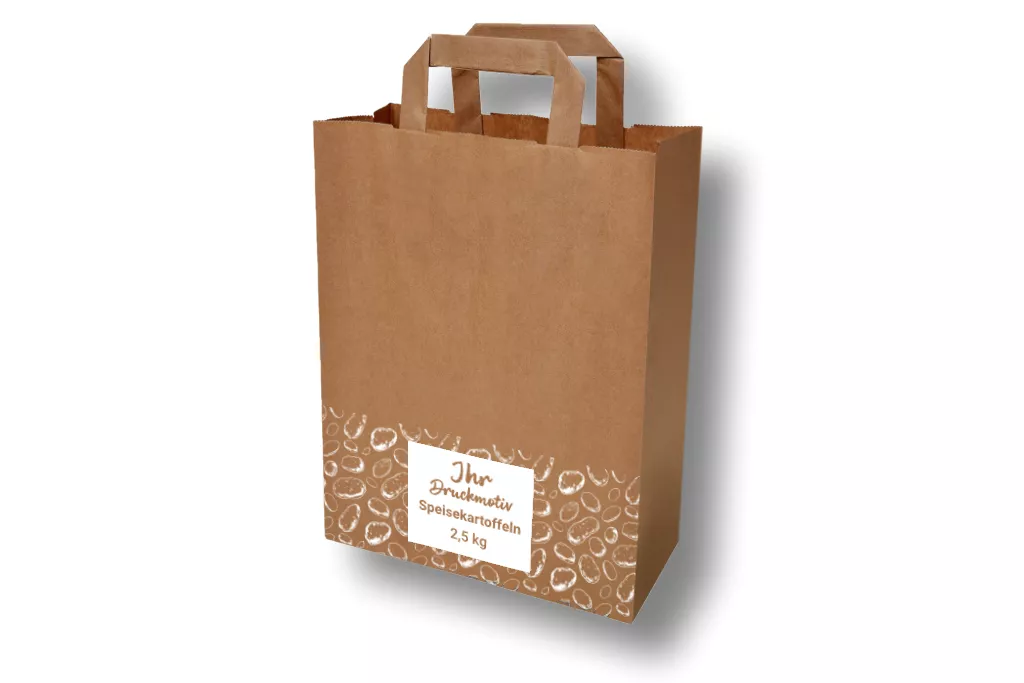 Papiertragetaschen 2,5 kg für Kartoffeln, bedruckt