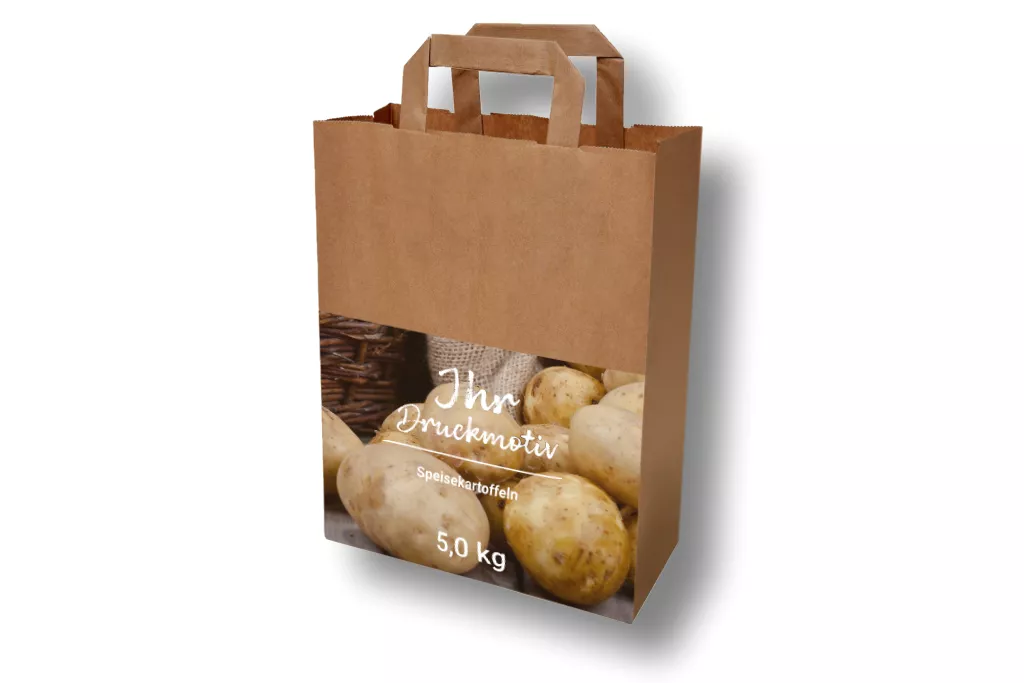 Papiertragetaschen 5 kg für Kartoffeln, bedruckt
