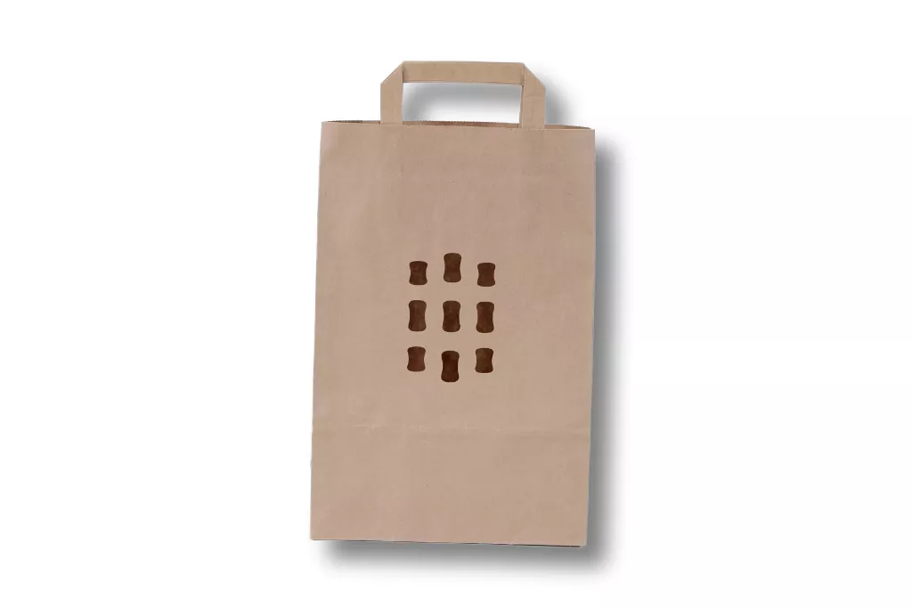 Papiertragetaschen 2,5 kg, Lochung