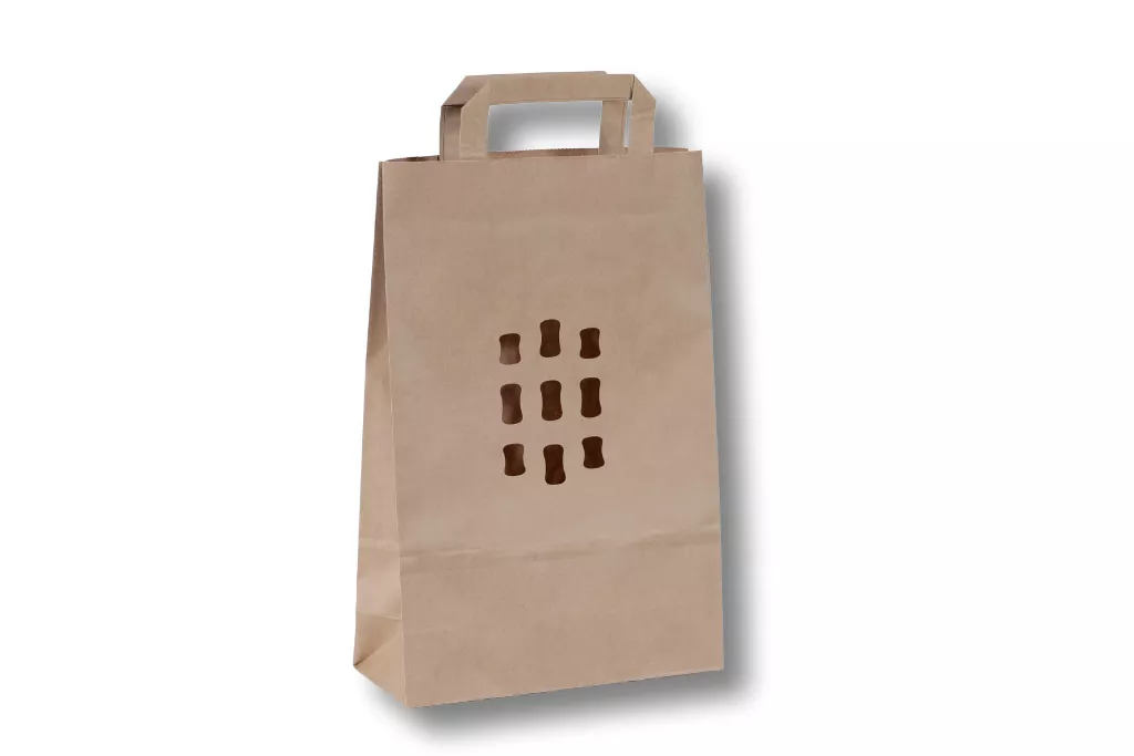 Papiertragetaschen 2,5 kg, Lochung