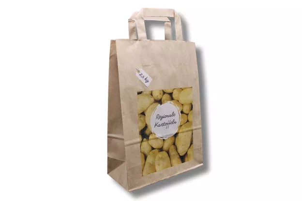 Papiertragetaschen 2,5 kg "Regionale Kartoffeln" Papiertragetaschen 2,5 kg "Regionale Kartoffeln"