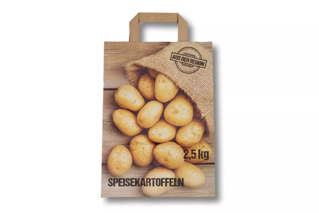 Papiertragetaschen 2,5 kg "Speisekartoffeln" Papiertragetaschen 2,5 kg "Speisekartoffeln"