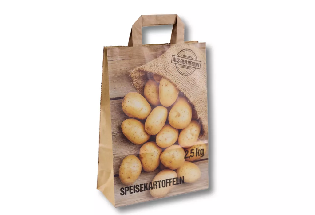 Papiertragetaschen 2,5 kg "Speisekartoffeln" Papiertragetaschen 2,5 kg "Speisekartoffeln"