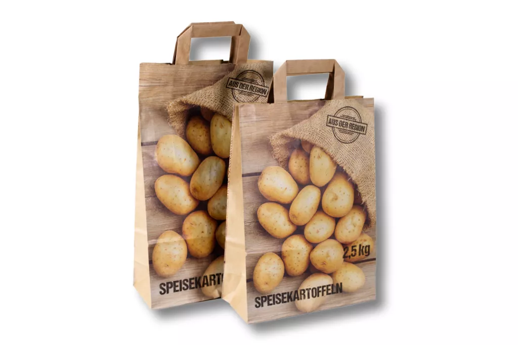 Papiertragetaschen 5 kg "Speisekartoffeln" Papiertragetaschen 5 kg "Speisekartoffeln"