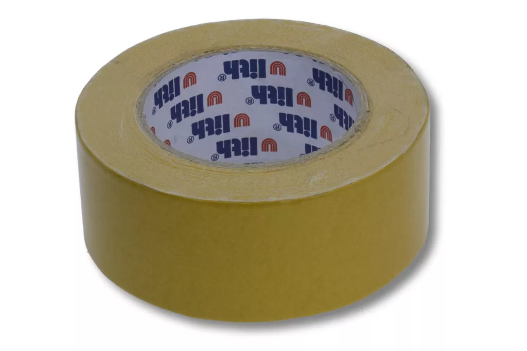 Doppelseitiges Klebeband, Gewebeträger, 50 mm / 25 m, Naturkautschuk, weiß Doppelseitiges Klebeband, Gewebeträger, 50 mm / 25 m, Naturkautschuk, weiß