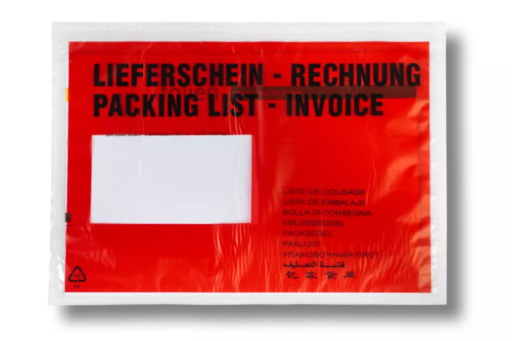 Lieferscheintaschen DIN C5: Lieferschein/Rechnung, rot, 35 % Rezyklat Lieferscheintaschen DIN C5: Lieferschein/Rechnung, rot, 35 % Rezyklat