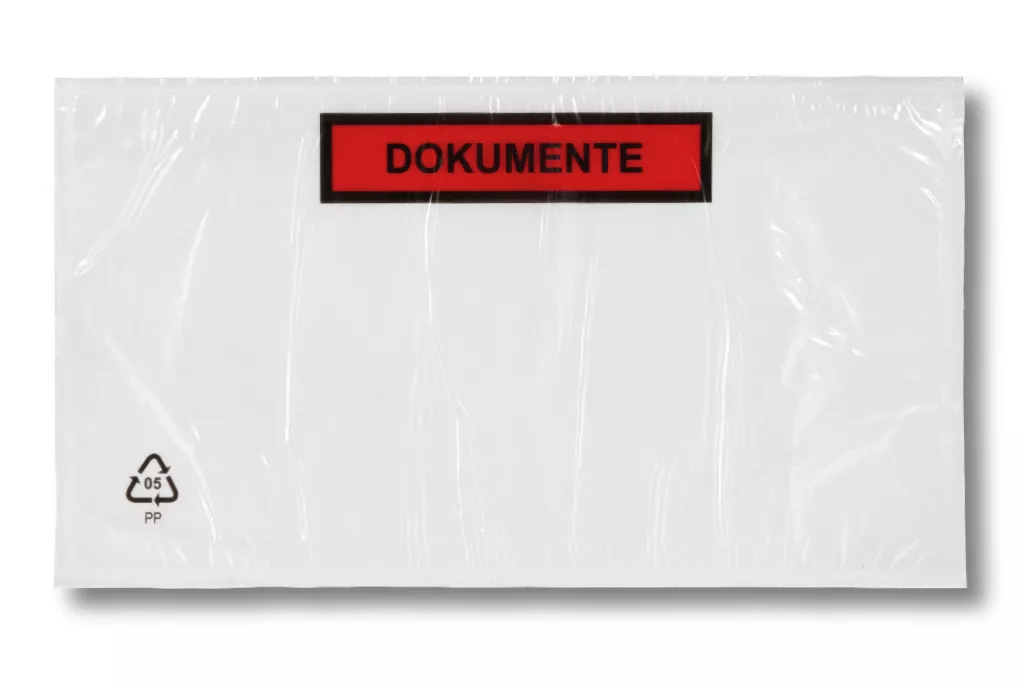 Lieferscheintaschen DIN Lang: Dokumente, transparent