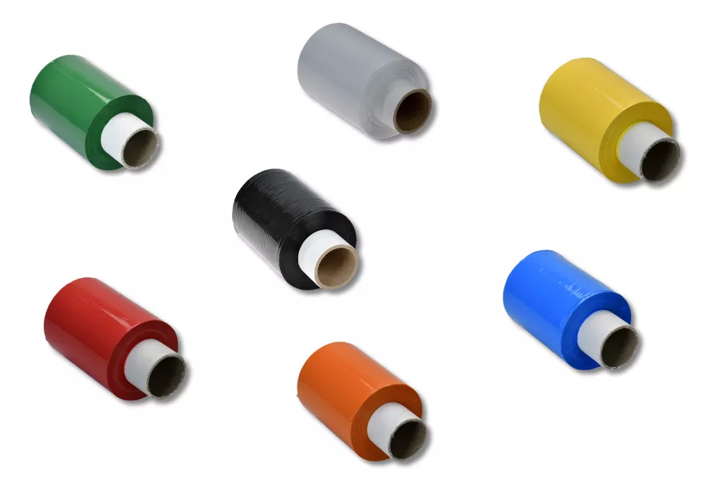 12x Bündelstretchfolie, 100 mm, 23 my, weiß, Kernlänge 140 mm, mit Abroller 12x Bündelstretchfolie, 100 mm, 23 my, weiß, Kernlänge 140 mm, mit Abroller