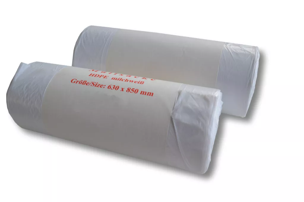 Müllbeutel, 70 Liter, weiß, 14 my, 630 mm x 850 mm, Premium