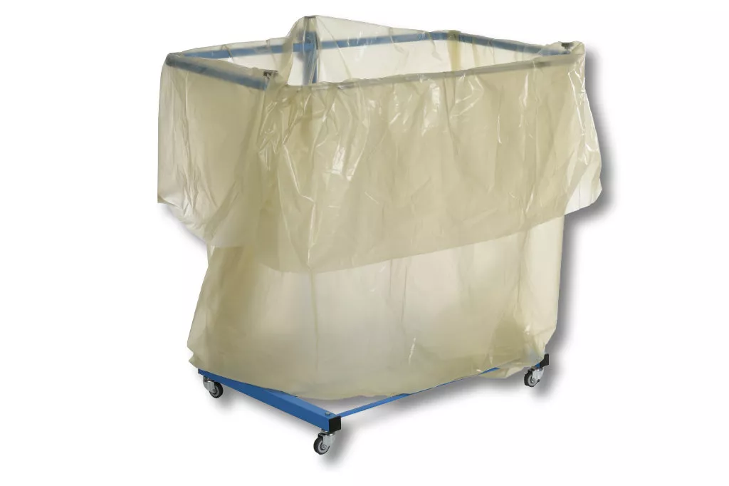 Müllsäcke, 2500 Liter, transparent, Typ 100 (80 µ), 1250+850 x 2400 mm, 95 % Rezyklat Müllsäcke, 2500 Liter, transparent, Typ 100 (80 µ), 1250+850 x 2400 mm, 95 % Rezyklat
