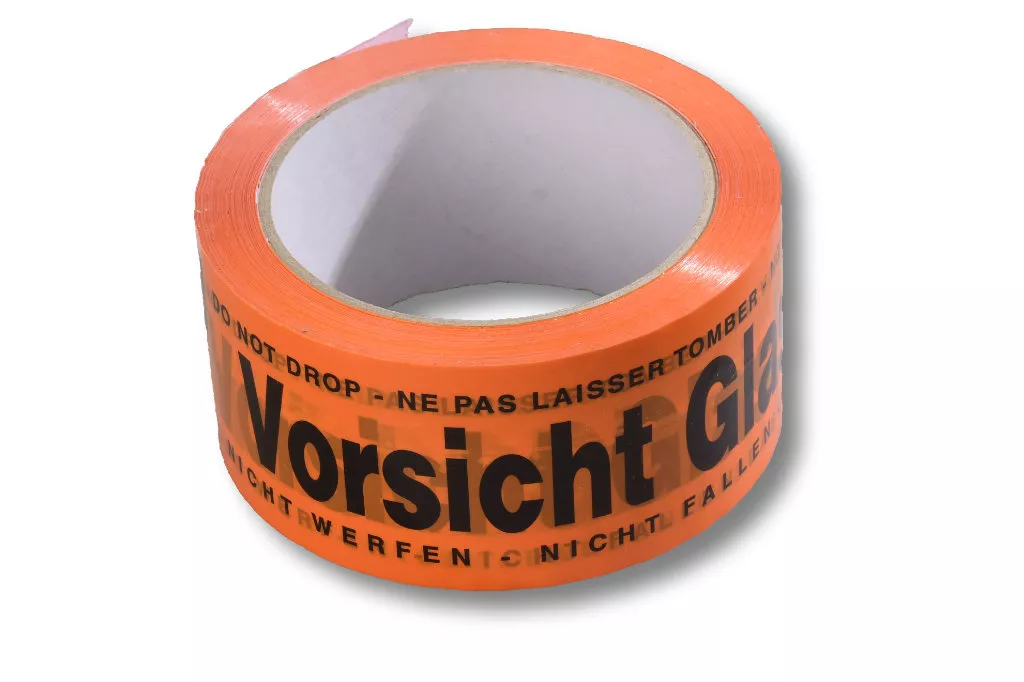 PP-Packband, 50 mm / 66 m, "Vorsicht Glas + Schirm" PP-Packband, 50 mm / 66 m, "Vorsicht Glas + Schirm"