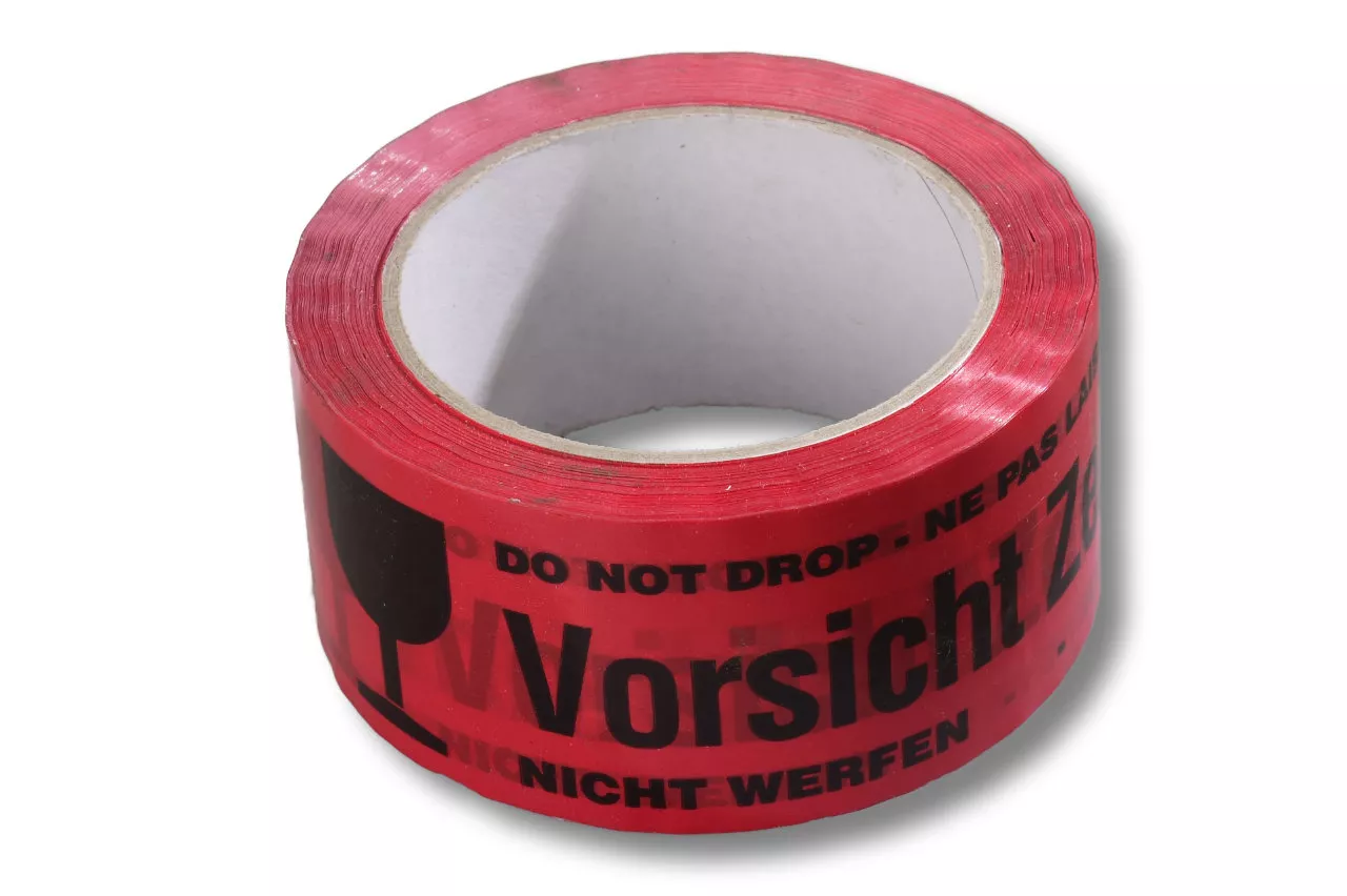 PP-Packband, 50 mm / 66 m, "Vorsicht Zerbrechlich" PP-Packband, 50 mm / 66 m, "Vorsicht Zerbrechlich"