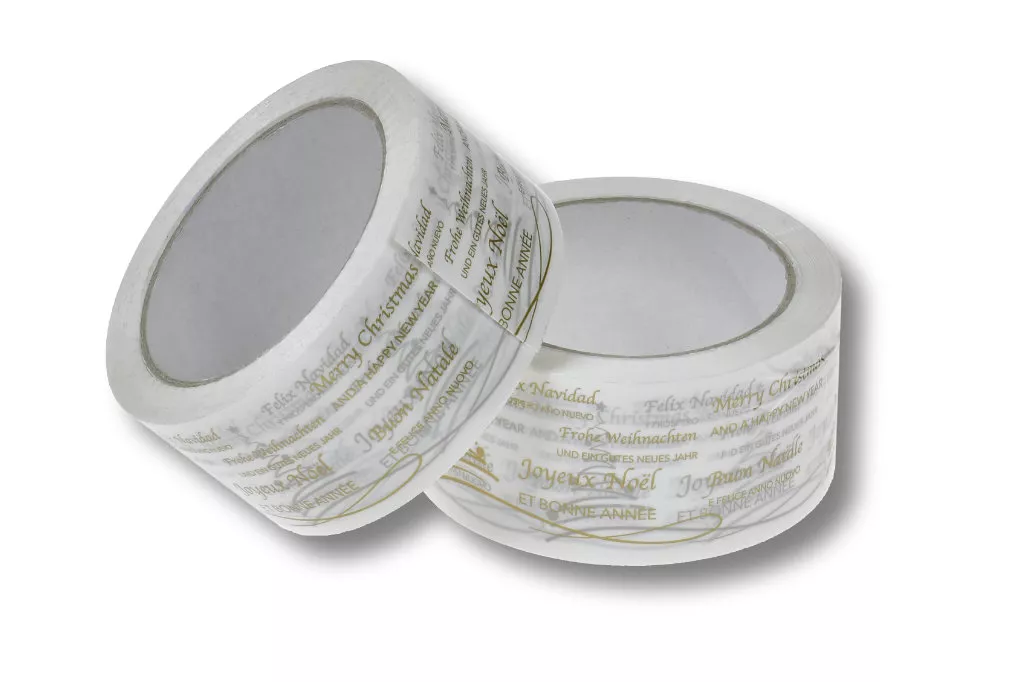 PP-Packband, 50 mm / 66 m, "Frohe Weihnachten" PP-Packband, 50 mm / 66 m, "Frohe Weihnachten"