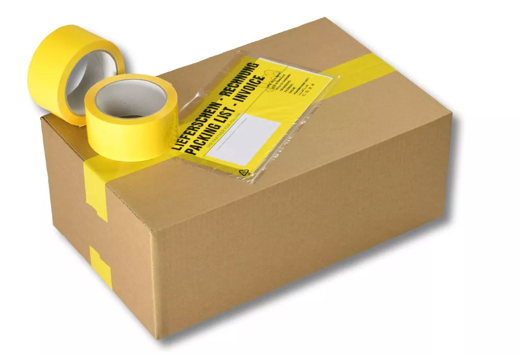 PP-Packband, 50 mm / 66 m, Acrylat, gelb PP-Packband, 50 mm / 66 m, Acrylat, gelb