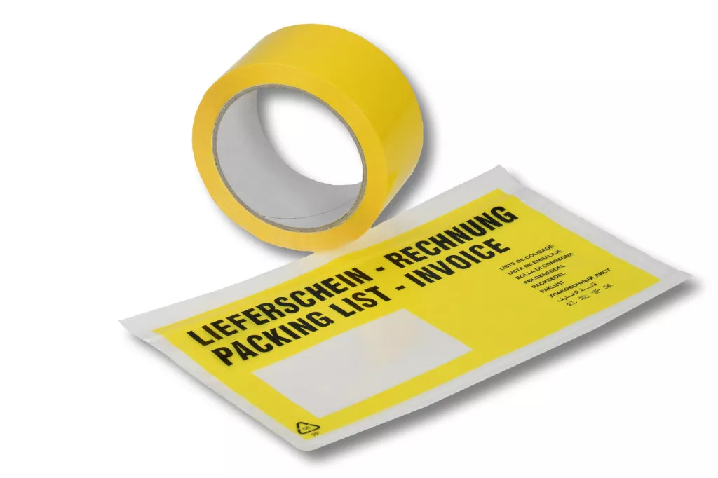 PP-Packband, 50 mm / 66 m, Acrylat, gelb PP-Packband, 50 mm / 66 m, Acrylat, gelb