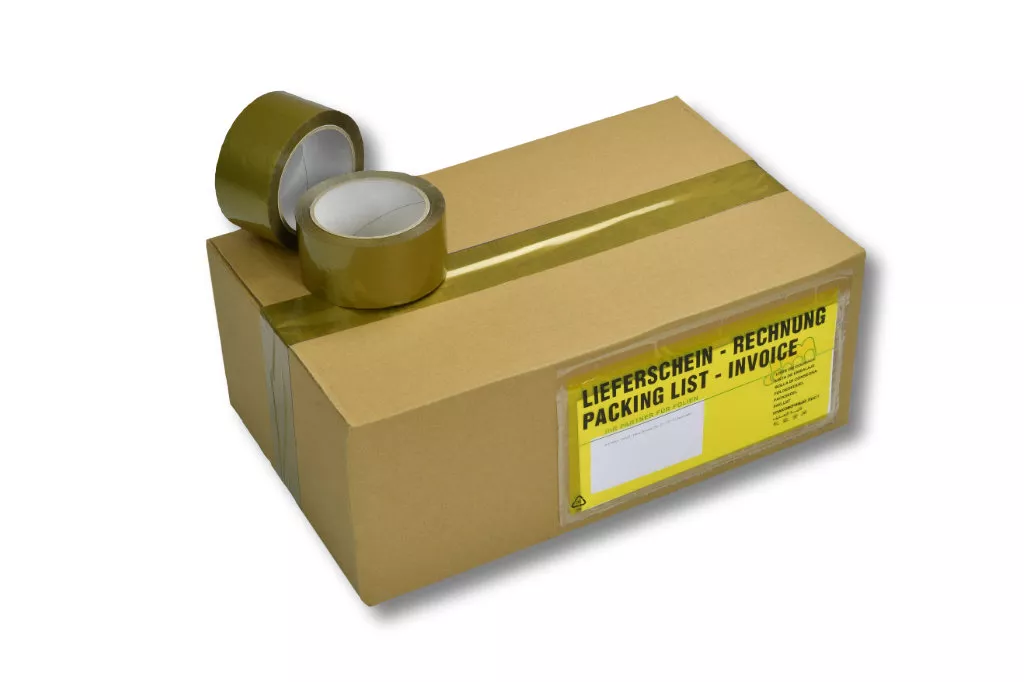 PP-Packband, 50 mm / 66 m, Acrylat, gold PP-Packband, 50 mm / 66 m, Acrylat, gold