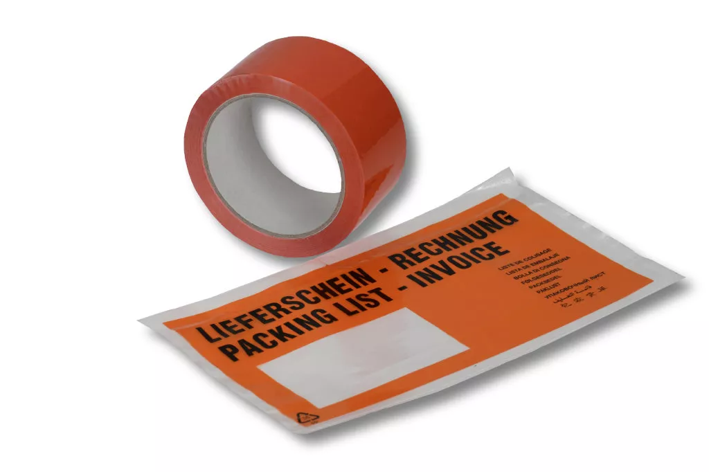 PP-Packband, 50 mm / 66 m, Acrylat, orange PP-Packband, 50 mm / 66 m, Acrylat, orange