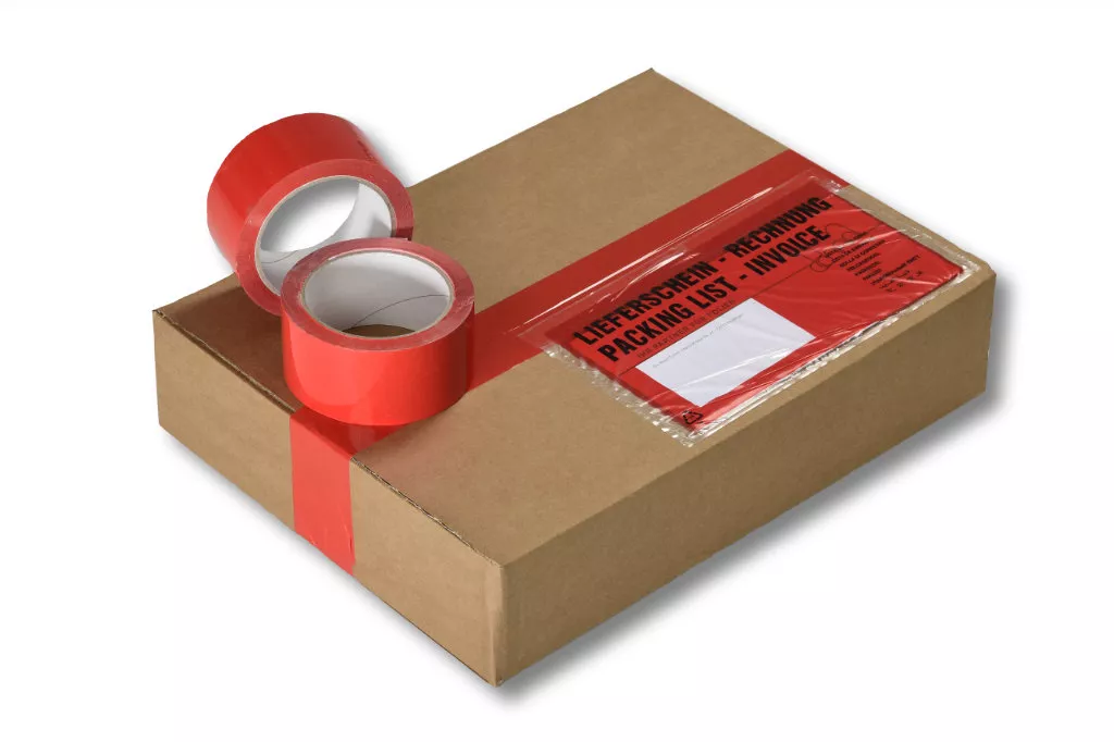 PP-Packband, 50 mm / 66 m, Acrylat, rot PP-Packband, 50 mm / 66 m, Acrylat, rot