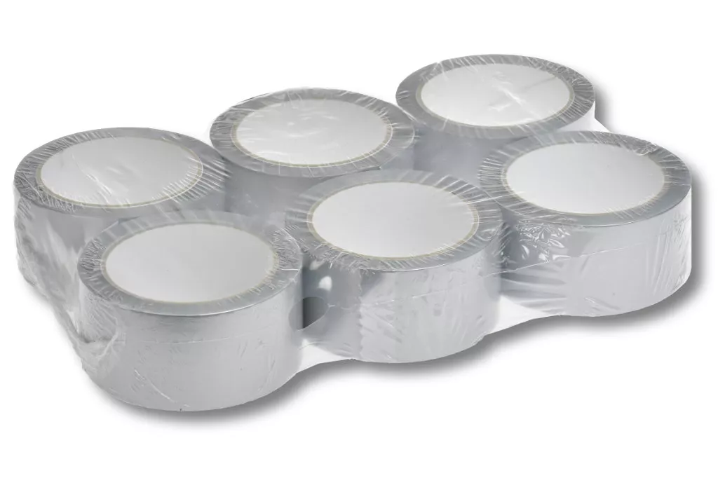 PP-Packband, 50 mm / 66 m, Acrylat, silber PP-Packband, 50 mm / 66 m, Acrylat, silber
