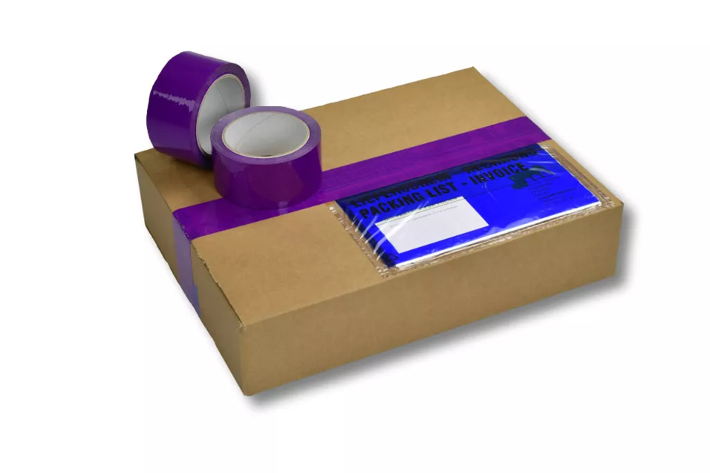PP-Packband, 50 mm / 66 m, Acrylat, violett PP-Packband, 50 mm / 66 m, Acrylat, violett