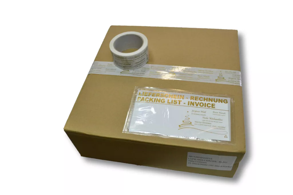 PP-Packband, 50 mm / 66 m, "Frohe Weihnachten" PP-Packband, 50 mm / 66 m, "Frohe Weihnachten"
