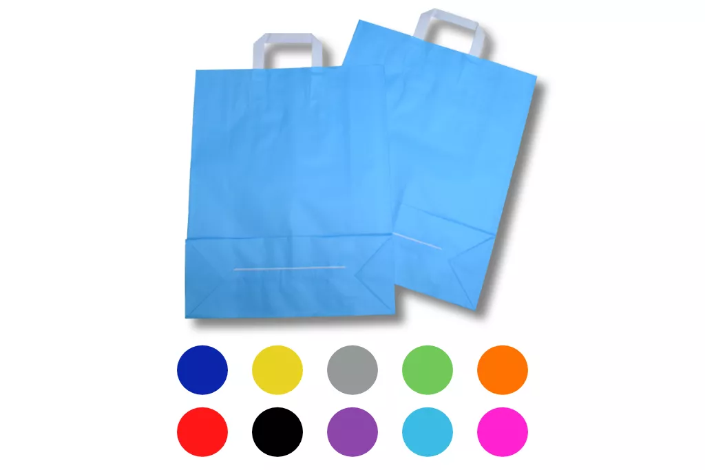 Papiertragetaschen 3,0 kg, blau Papiertragetaschen 3,0 kg, blau
