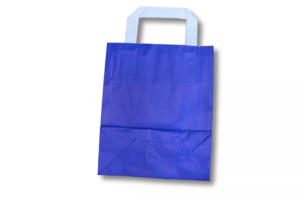 Papiertragetaschen 3,0 kg, blau Papiertragetaschen 3,0 kg, blau