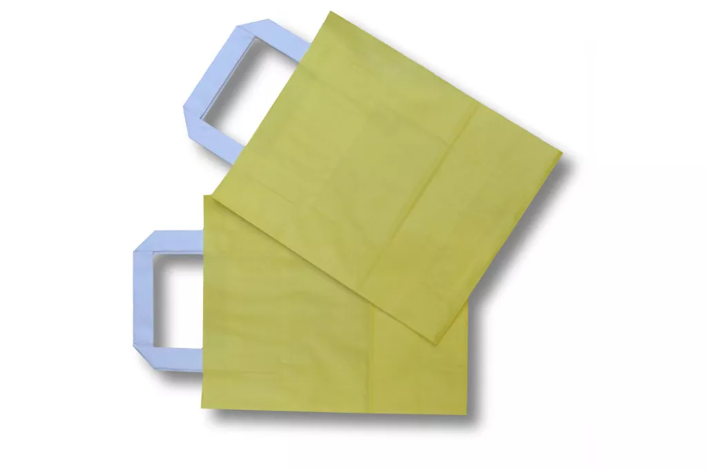 Papiertragetaschen 3,0 kg, gelb Papiertragetaschen 3,0 kg, gelb