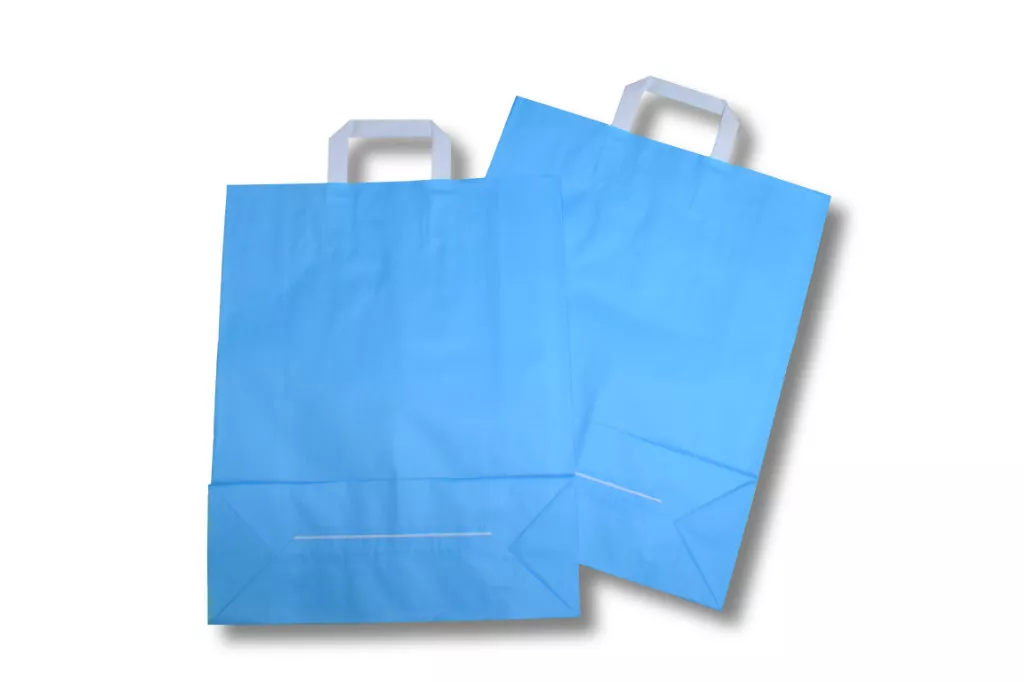 Papiertragetaschen 3,0 kg, hellblau Papiertragetaschen 3,0 kg, hellblau