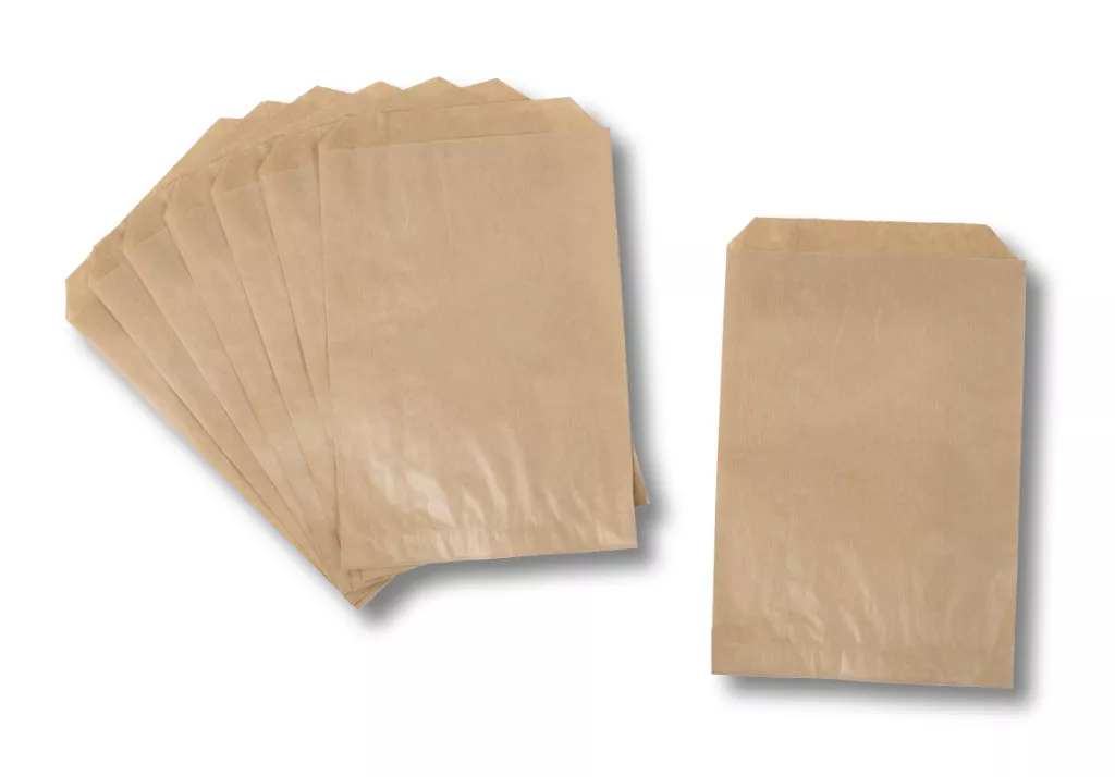Papierbeutel, braun, 40 g/m², 70 x 110 + 15 mm Papierbeutel, braun, 40 g/m², 70 x 110 + 15 mm