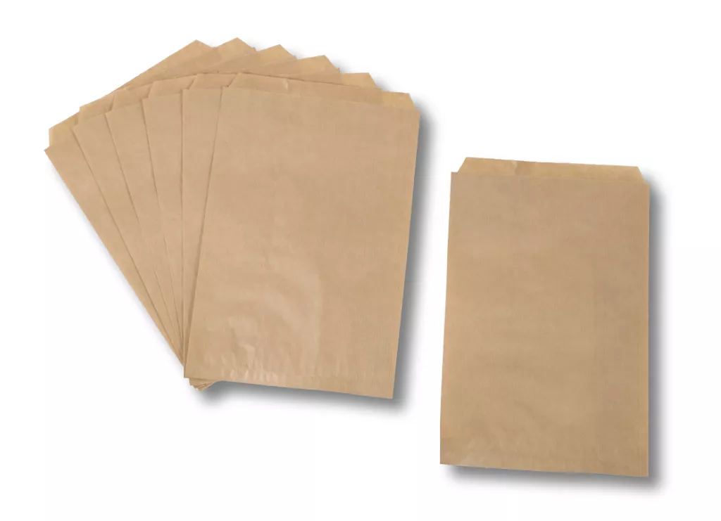 Papierbeutel, braun, 40 g/m², 220 x 320 + 20 mm Papierbeutel, braun, 40 g/m², 220 x 320 + 20 mm