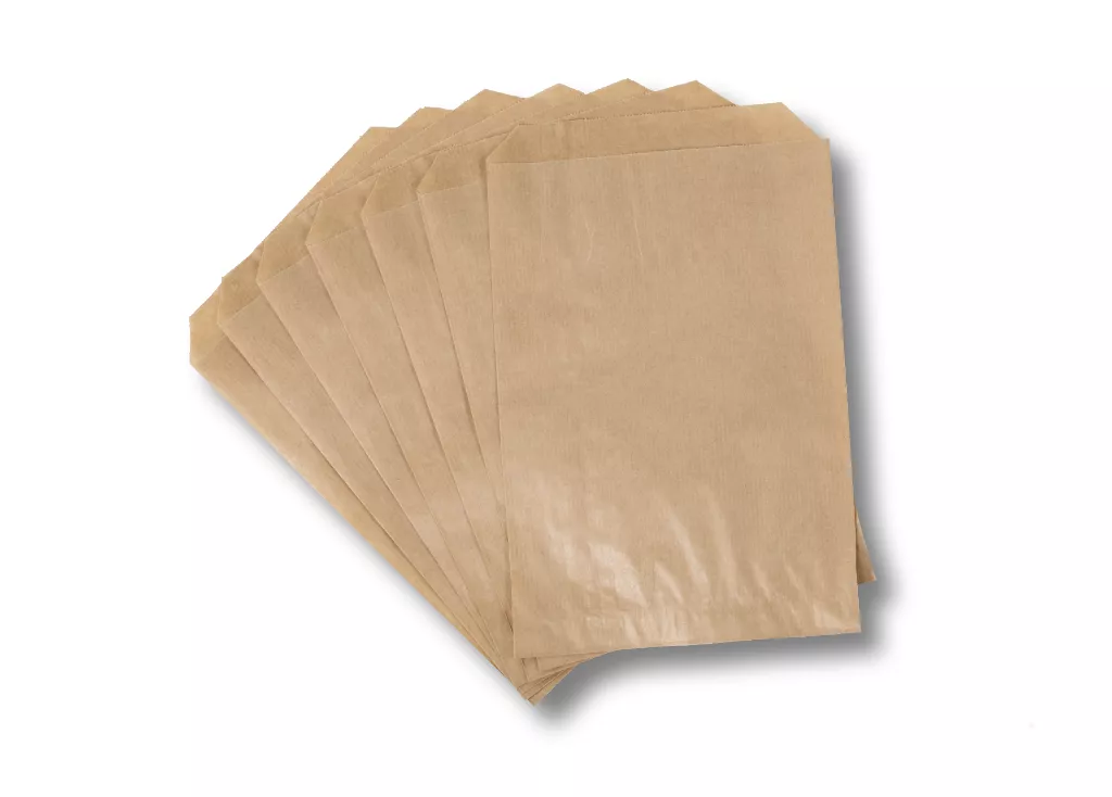 Papierbeutel, braun, 40 g/m², 70 x 110 + 15 mm Papierbeutel, braun, 40 g/m², 70 x 110 + 15 mm