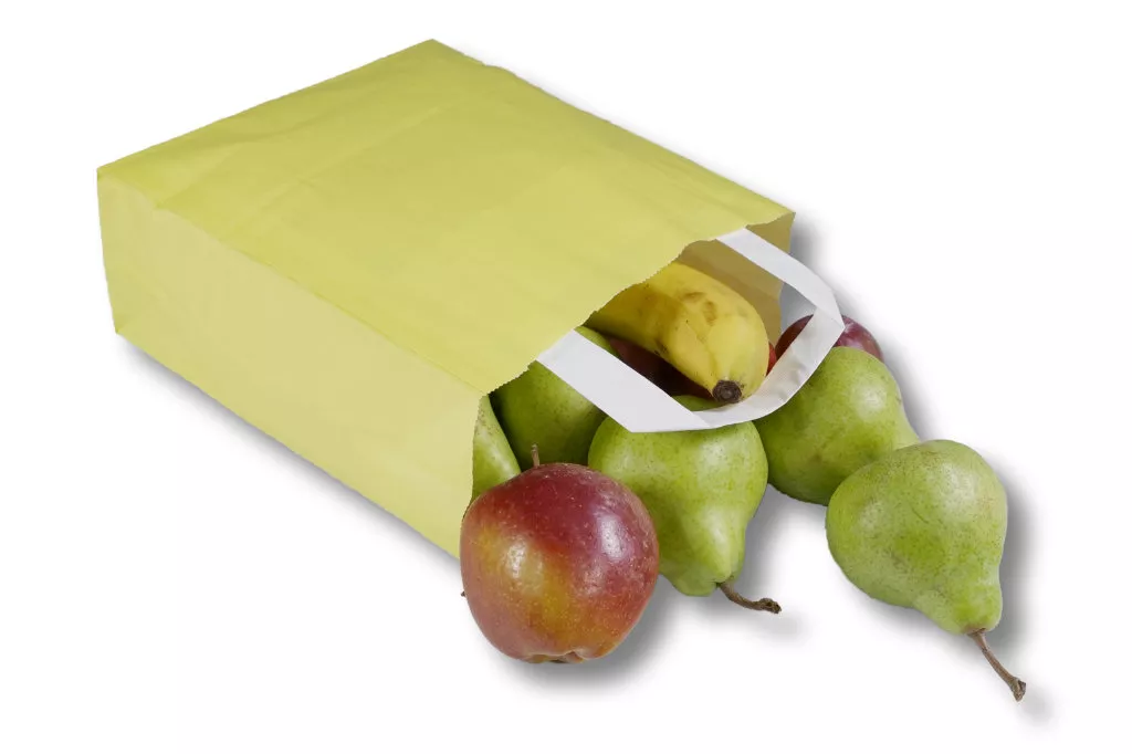 Papiertragetaschen 3,0 kg, gelb Papiertragetaschen 3,0 kg, gelb