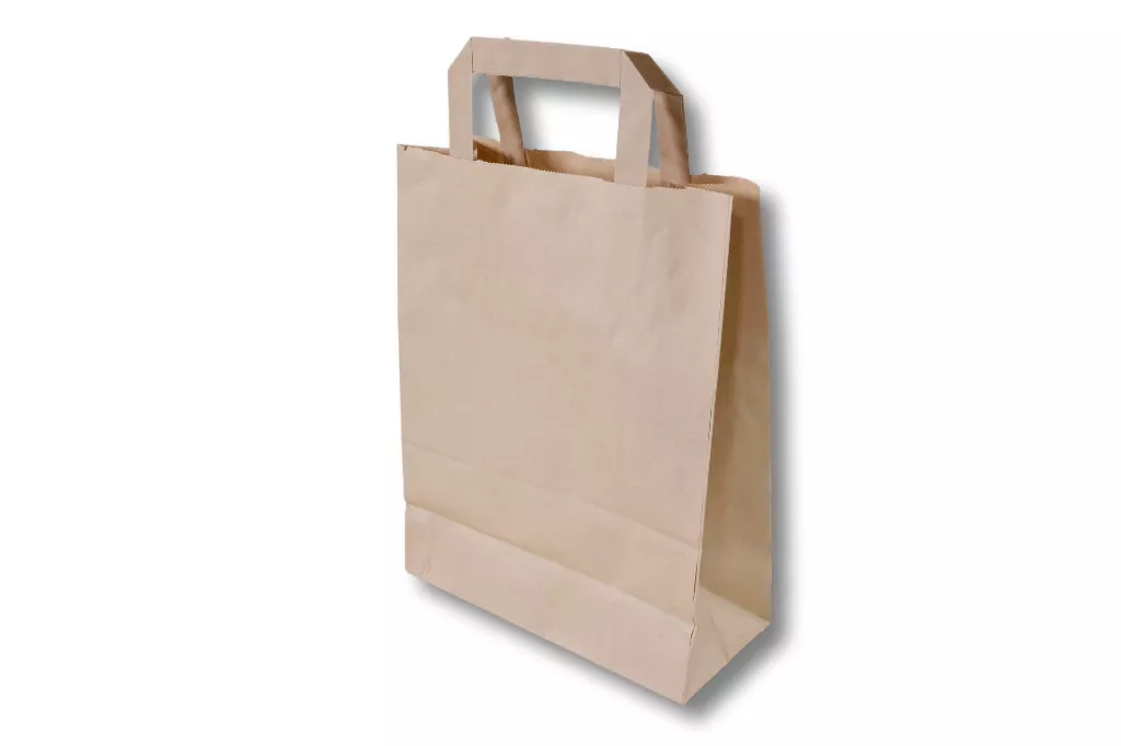 Papiertragetaschen, 32 + 21,5 x 27 cm, braun Papiertragetaschen, 32 + 21,5 x 27 cm, braun
