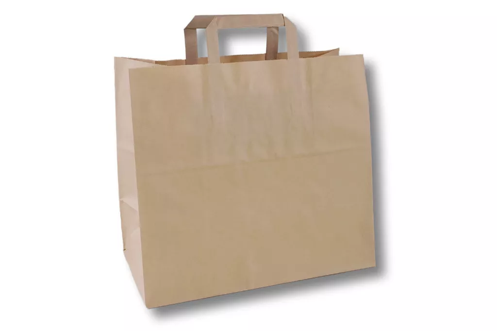 Papiertragetaschen, 32 + 21,5 x 27 cm, braun Papiertragetaschen, 32 + 21,5 x 27 cm, braun