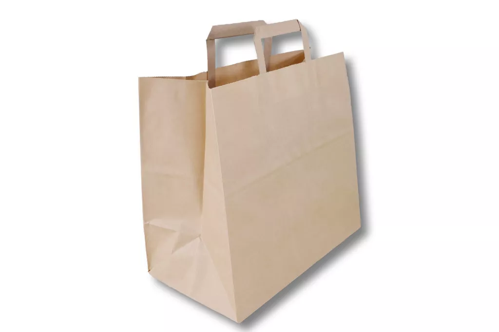 Papiertragetaschen, 32 + 21,5 x 27 cm, braun Papiertragetaschen, 32 + 21,5 x 27 cm, braun