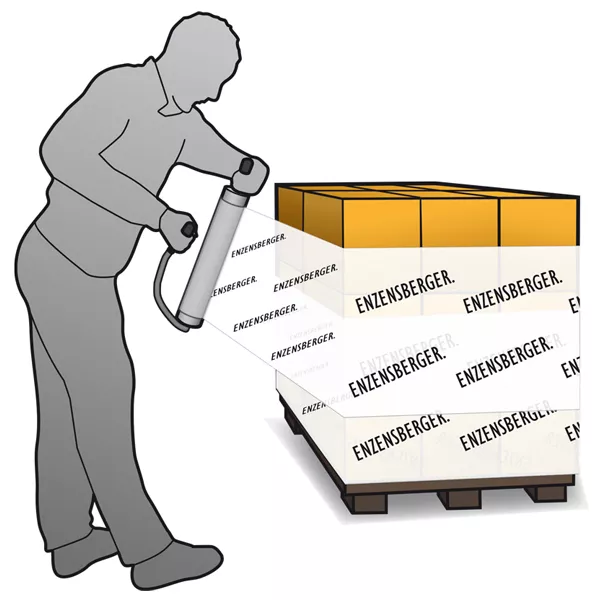 Handstretchfolie 1-farbig bedruckt 1-farbig bedruckte Handstretchfolie