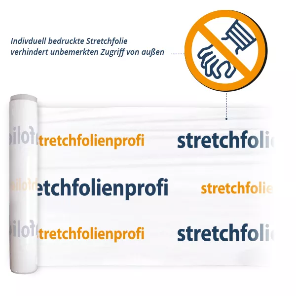 2-farbig bedruckte Handstretchfolie gelb blau