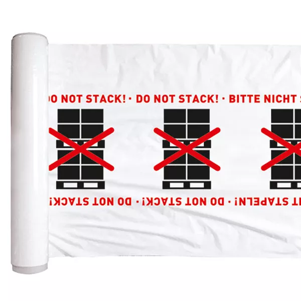 2-farbig bedruckte Handstretchfolie schwarz rot