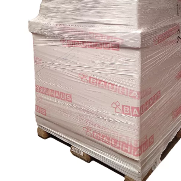 Weiße Maschinenstretchfolie rot bedruckt Maschinenstretchfolie bedruckt rot