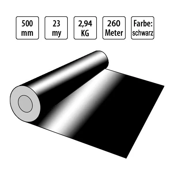 Handstretchfolie schwarz Skizze